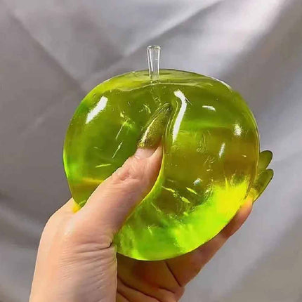 Green Apple Squishy Toy Soft Stress Relief Ball Fidget Sensory Gift for Kids & Adults