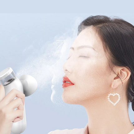 Eye Mist Sprayer White Nano Mist Sprayer Hot Compress Moisturizing Rechargeable