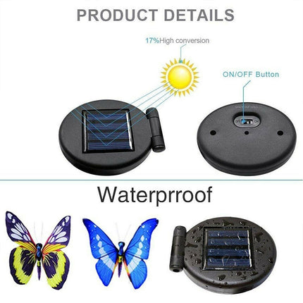 3PCS Solar Powered LED Light Butterfly Outdoor Garden Lawn Stake Lamp Waterproof