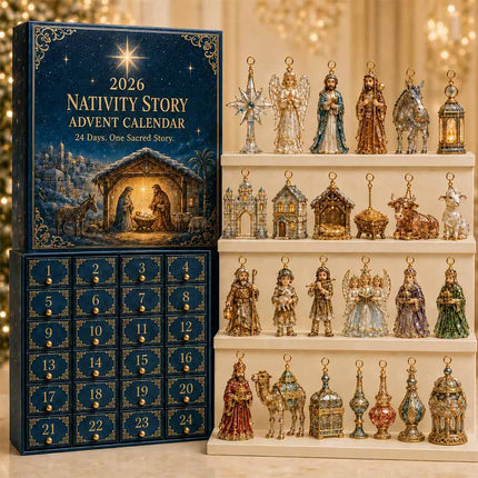 24‑Day Nutcracker Themed Advent Calendar Blind Box, 2D Flat Acrylic Christmas Hanging Ornaments Gift