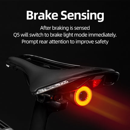 ROCKBROS Bicycle Smart Auto Brake Sensing LED Taillight Cycling IPx6 Waterproof