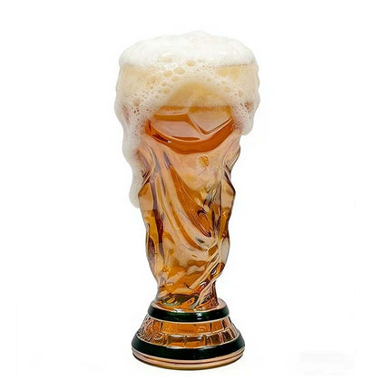 2026 World Cup Trophy Beer Glass - Iridescent Football Mug for Bar Decor