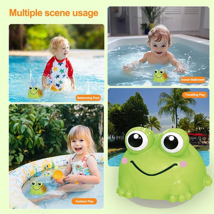 Baby Light Up Bath Toy, Induction Spray Water Frog Sensory Bath Play Toy, Kids Gift