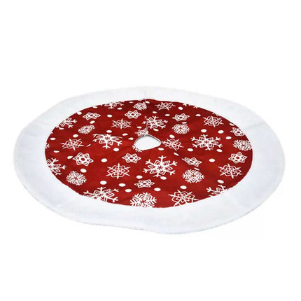 101CM Christmas Tree Skirt Base Faux Fur Xmas Floor Mat Party Ornaments Decor