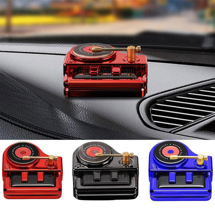 Solar Powered Car Air Fresheners Perfume Diffuser Rotating Piano Car Decors Gift