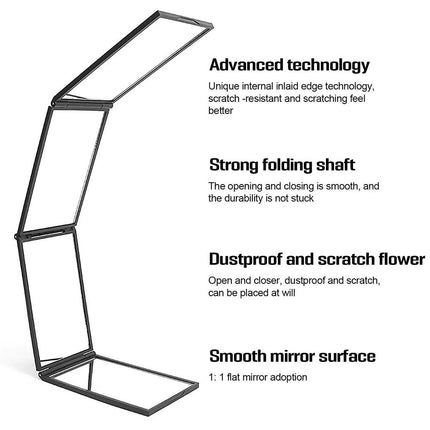 4-Way 360° Mirror for Self Haircut DIY, Adjustable Telescopic Bracket