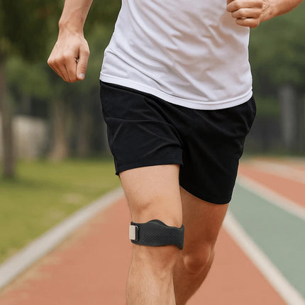1 Pair Elastic Knee Support Straps – Silicone Patella Tendon Band for Sports
