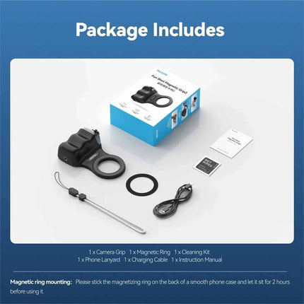 Magnetic Wireless Camera Grip Handle, Universal Remote Control Phone Holder