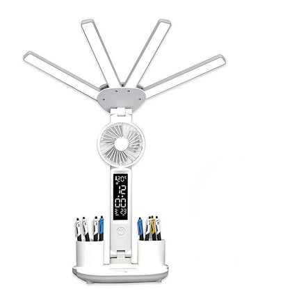 4 IN 1 LED Desk Lamp with Fan Dimmable Reading Lamp Reading Table Night Light