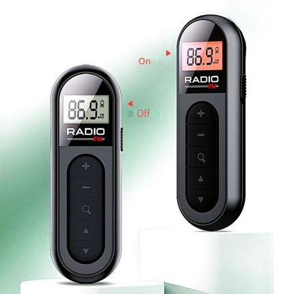 Rechargeable Mini FM Radio Portable Clip On Design for Racing Tour Guide Outdoor Use