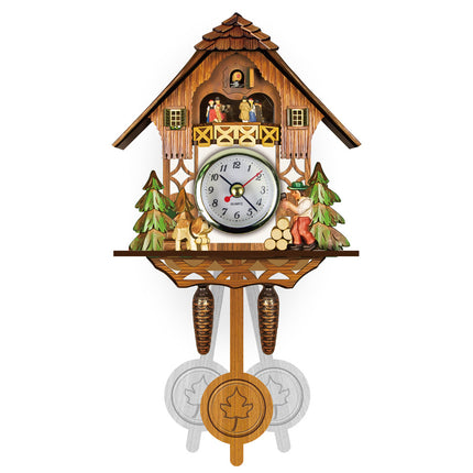 Cuckoo Forest Clocks Wall Clock Vintage Rustic Wooden Clocks Home Decor