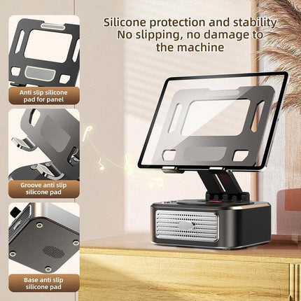 Adjustable Phone & Tablet Stand with Built-in Bluetooth Speaker