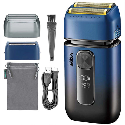 Men's Cordless Electric Foil Shaver, Waterproof Skin-Fade Shaving Machine
