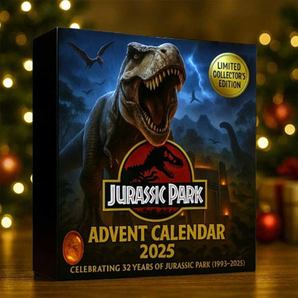2D Flat Acrylic Jurassic Park Advent Calendar 2025 - 24 Days Christmas Dinosaur Calendar