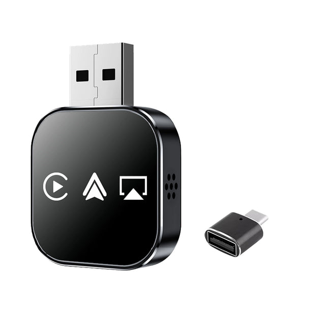 3 in 1 Wireless iOS CarPlay Android Auto Mirror Adapter, BT5.0 USB Plug & Play Car Adapter