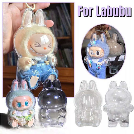 Transparent Protective Case For POP MART Labubu Plush Doll The Monsters Cover