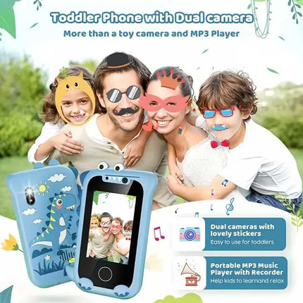Kids Dinasour Blue Toys Smart Phone Children's Educational Learning Music Camera