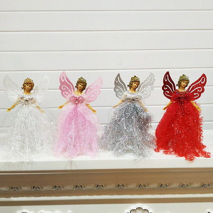 22×13cm Christmas Angel Fairy Tree Topper - Festive Xmas Ornament Decoration