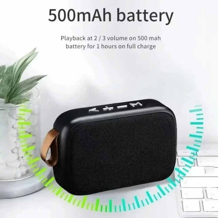 Portable Mini Bluetooth Fabric Speaker, Wireless Sound Bar Support TF Card, FM Radio & USB Media Playback