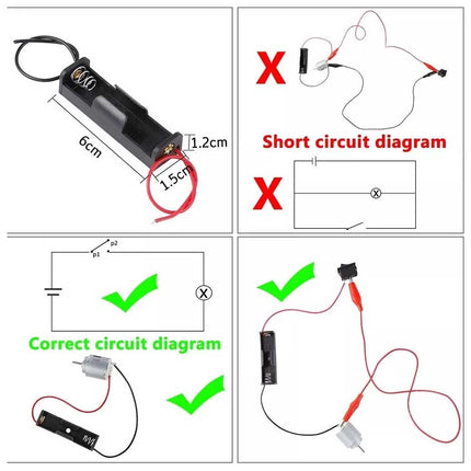 Sntieecr Electric Circuit Motor Kit, Science Experiment Educational Montessori Toy