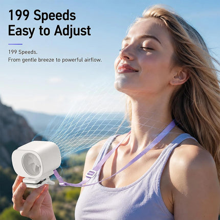 Clip On Car Cooling Fan with LED Display, 360° Rotatable Portable Vehicle Cooler Fan