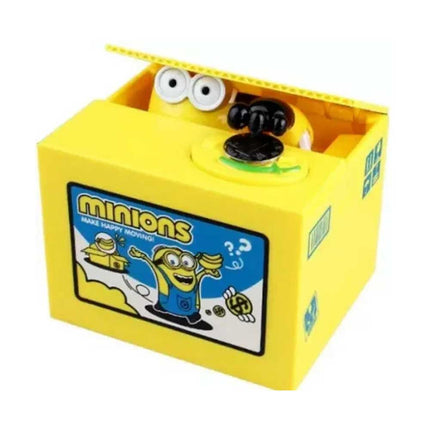 Minion piggy bank automatic money coin steal electronic box plastic doll Gift