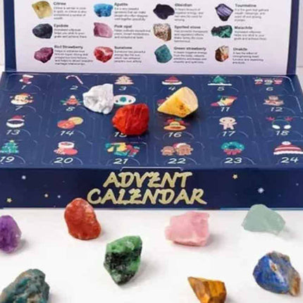 2026 Geological Simulated Ore Advent Calendar, 24‑Day Christmas Countdown with Imitation Rock & Crystal Stones
