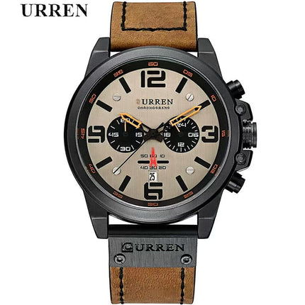 Men's Military Sports Wristwatch, Calendar Display Silicone Strap Casual Boys Watch 8314
