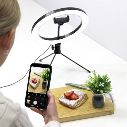 Cygnett V-Glamour 10" Ring Light Desktop Tripod with Bluetooth Remote