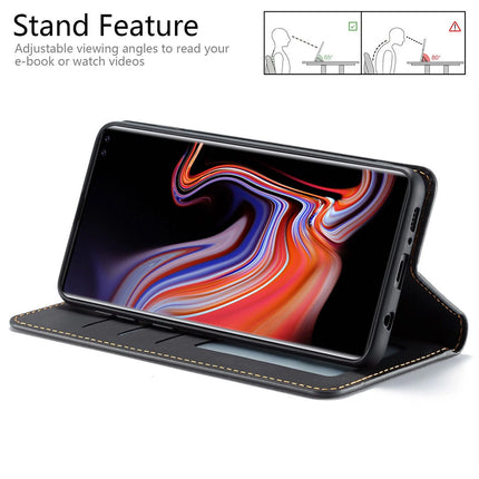 Premium Leather Flip Magnetic Wallet Case Protective Cover for iPhone 17