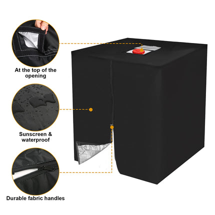Heavy Duty IBC Water Tank Cover Waterproof For 1000L Container Sun UV Protective