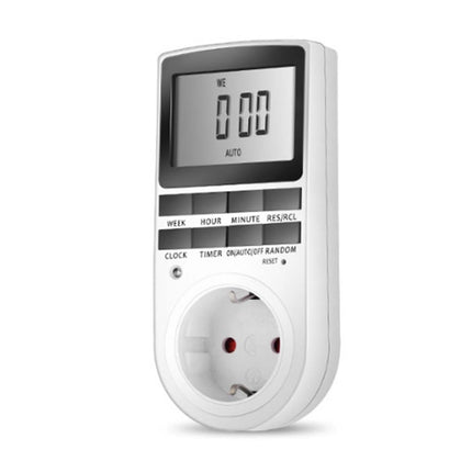 Electronic Digital Timer Socket, 7 Day Programmable Switch for Home Appliances, 12/24 Hour Digital Timer Plug with