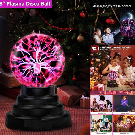 Plasma Ball Globe Light Glowing Table Lamp Sound Touch Activated Disco Party