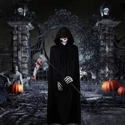 Adult Mens Grim Reaper Phantom Halloween Fancy Dress Costume Death Robe Outfit