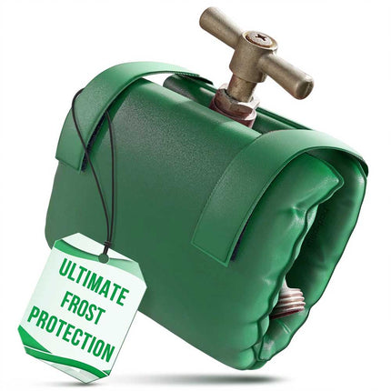 2x Green Insulated Outside Tap Cover, Winter Frost Protector for Outdoor Taps, Weather-Resistant Garden Tap Jacket to Shield Against Cold & Elements