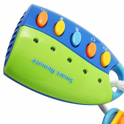 Baby Colorful Remote Pretend Toy Musical Car Key Colorful Flash Keychain Gift