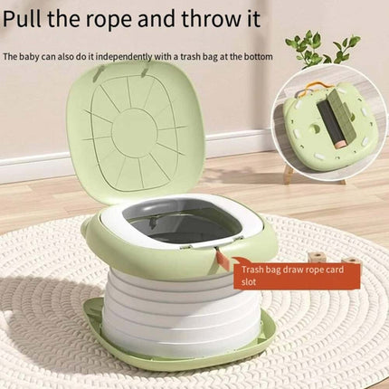 Training Potty Seat, Portable Folding Camping Toilet Chair, Travel Potty - Green