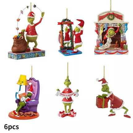 2D Merry Christmas Greenckes Decorations Christmas tree hangings 6x