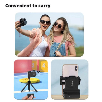Clip Style Bluetooth Phone Camera Handle Grip, Portable Selfie Stabilizer with Remote Shutter