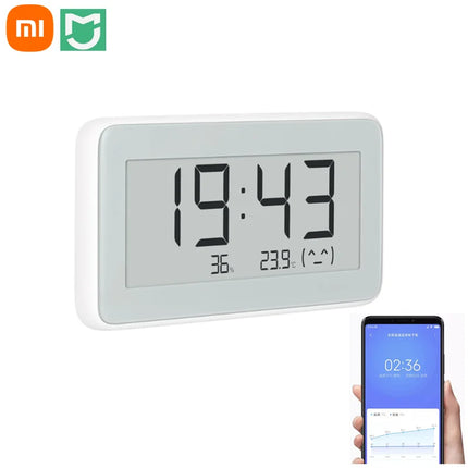 Bluetooth Temperature Humidity Monitor Pro, E-Ink Display Digital Clock