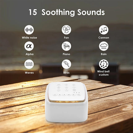 White Noise Machine with 30 Nature Sounds & Timer, Deep Sleep Sound Therapy Aid Device