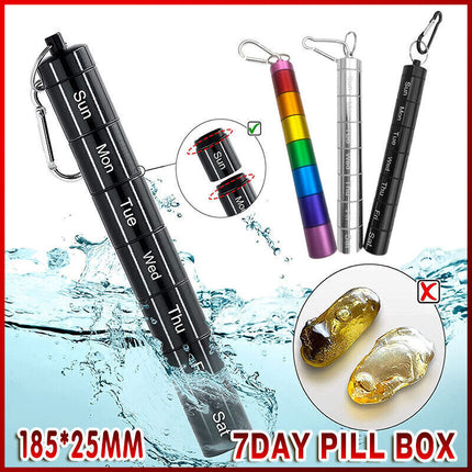 7 Day Weekly Pill Box, Medicine Storage Tablet Container Organizer Dispenser