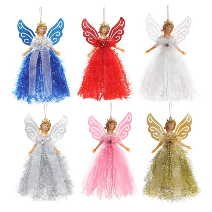 22×13cm Christmas Angel Fairy Tree Topper - Festive Xmas Ornament Decoration
