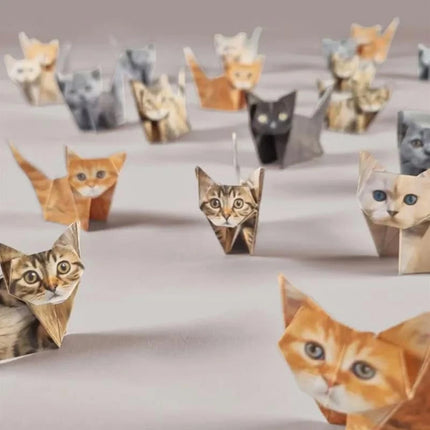 DIY Origami Animals Kit - 50 Sheets Paper to Fold Cat & Dog Figures