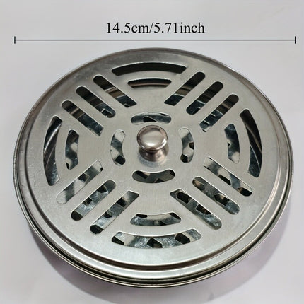 Stainless Steel Mosquito Coil Spiral Repellent Smoke Incense Anti Bug Fly With Lid