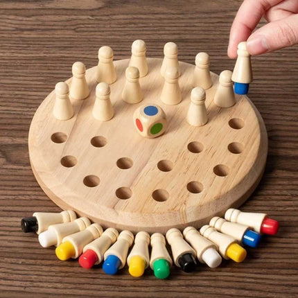 Wooden Memory Match Stick Chess Colour Game Board Puzzle Montessori Edu for Kids