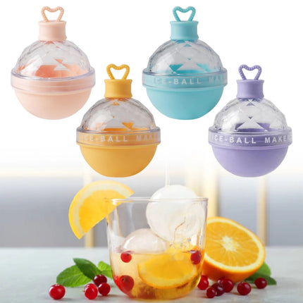 4PCS Silicone Ice Ball Moulds Large Round Ice Cube Maker Tray for Whiskey & Bar