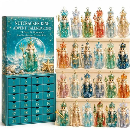 24‑Day Nutcracker Themed Advent Calendar Blind Box, 2D Flat Acrylic Christmas Hanging Ornaments Gift