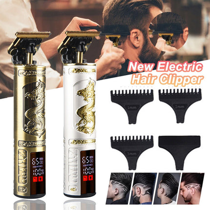 LCD Cordless Electric Beard Shaver Cutting Professional Hair Clipper Men Trimmer