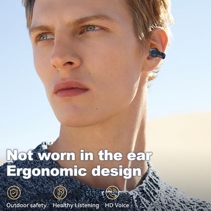 Clip-On Ear Hook Bone Conduction Wireless Bluetooth Running Headphones